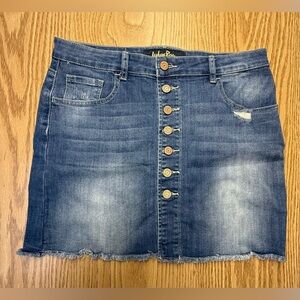 Indigo Rein Blue Denim Mini Skirt